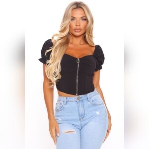 Fashion nova Trina Corset Top - Black